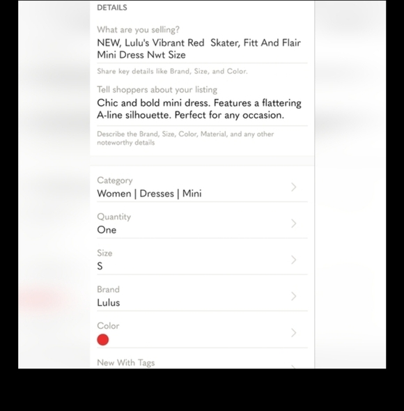 LULUS,  FIT AND FLAIR, FIRE ENGINE RED ,  SKATER, SHIFT DRESS SMALL NWT - Picture 3 of 6